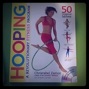 Hooping dance fitness book and DVD, never used